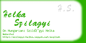 helka szilagyi business card